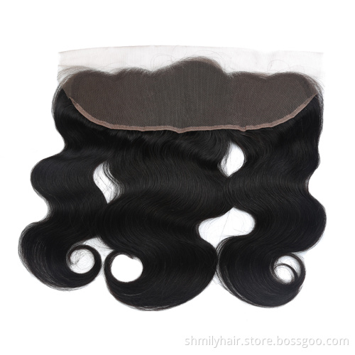 Body Wave Closure Brazilian Hair With Lace Frontal Human Hair Bundles With Closure Hair Extension